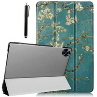Proelite Case Cover For Realme Pad 2 11.5 Inch Cover, Smart Flip Case Cover For Realme Pad 2 11.5 Inch Translucent Back With Stylus Pen, Flowers
