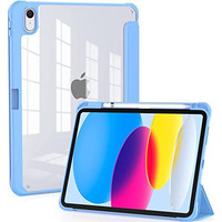 Proelite Case Cover For Apple Ipad (A16) 11Th/10Th Generation (2025/2022), Transparent Case Cover With Pencil Holder For Ipad 11Th/10Th Gen 2025/2022, Haze Blue