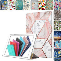Durasafe Cases For Ipad Pro 12.9 1 Gen 2015 [Ipad 12.9 Inch 1St ] A1652 A1584 Ml0H2Hn/A Ml0G2Hn/A Ml0N2Hn/A Trifold Printed Hard Smart Pc Transparent Back Cover - Marble Pink