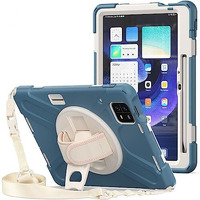 Proelite Rugged 3 Layer Armor Case Cover For Xiaomi Mi Pad 6 11Inch With Hand Grip And Rotating Kickstand With Shoulder Strap & Pen Holder, Cornflower Blue