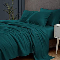 Yrm Bedding's Teal 400-Tc Top Selling Egyptian Cotton Hotel Quality Bedsheet With 2-Pillow Covers Double Bed