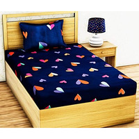 Umi. Super Soft Brushed Microfiber Cotton Single Bedsheet With Pillow Cover,Bedsheet 60X90(Inches) Pillow Cover 17X27(Inches) Bedsheet For Single Bed,144 Tc,Red
