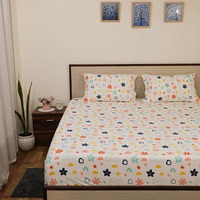 Bhoomi Impex Bedsheets For Double Bed Include Pillow Covers Double Size Colorfull Theame, Soft Colorful Bedsheet - Rainbow Splash Theame