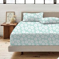 1800 Brushed Microfiber Bedsheet With 2 Pillow Cover | Bedsheets | Bed Sheet | Chadar - Soft And Breathable - Flat Sheet With 2 Pillow Covers - Daisy Delight_Single