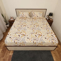Bhoomi Impex Bed Sheets For King Bed Include Pillow Covers | Bed Sheet King Bed Floral Harmony Printed Brushed Bedding Bedsheets