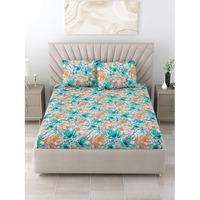 Bombay Dyeing King Size Bedsheet Cotton 104 Tc, King Size: 274 X 274 Cm With 2 Pillow Covers, Dream Lover Aw24 18