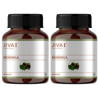 Jiva Moringa Tablets | Boosts Immunity, Energy & Digestion | Supports Heart Health, Skin & Hair | 100% Ayurvedic & Organic - 60 Tablets (Pack Of 2)