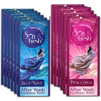 Soft & Fresh Blue Wave (Pack Of 30Pcs) & Pink Coral (Pack Of 30Pcs) Fabric Conditioner Softener 20Ml Sachet Increasing Freshness