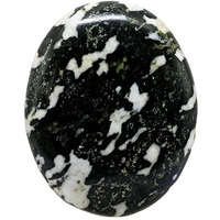 Certified Black And White Tourmaline Crystal Palm Pebbles Stones For Anxiety Stress Relief Massage - Aaa Grade Original Healing Gemstone Agate Palm Stone For Yoga Meditation Spiritual Reiki Feng Shui