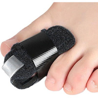 Alexvyan 1 Pcs Black Toe Splint For Broken Toe Straightener Toe Brace Women Men Hammer Toe To Align And Support Toe Wraps Use Safety,Bunion Splints,Leg And Foot Supports