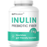 Gutbasket Pure Inulin Prebiotic Fiber Powder (1 Kg) - Prebiotic Fiber For Gut Health & Digestive Wellness - Vegan, Non-Gmo, Gluten-Free - Perfect For Smoothies, Coffee, And Baking
