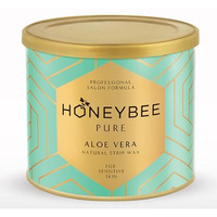 Honeybee Pure Aloe Vera Wax For Women Hair Removal | Painless Wax For All Skin Types | Includes Wax Strips & 3 Spatula | Body Wax Removes Tan From Arms, Legs, Back & Full Body - (Pack Of 1) 600G