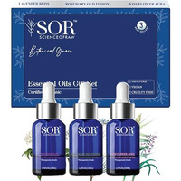 Sor Organic & Undiluted Essential Oils For Home Fragrance Diffuser 100% Pure Therapeutic Grade Essential Oils Set Top 3 Aromatherapy Oils- Vanilla, Apple Cinnamon, Orange