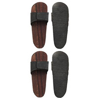 Karigar Creations Acupressure Slippers Unisex Wooden Relaxing Acupressure Foot Feet Massager Slippers Chappal For Good Health Natural Wood Color Brown Size Uk 8 (Pack Of 2)