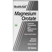 Healthaid Magnesium Orotate - 90 Vegetarian Tablets | Superior Absorption Formula | Magnesium Supplement For Healthy Bones, Teeth, Nerve System |Yeast & Gluten Free
