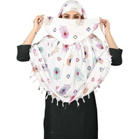 Vasttram Women's Soft Stylish Reyon Cotton Scarf Cum Mask Usable For Head Cover For Girls Driver Anti Pollution Full Face Cover With Uv Sun Rays Protection