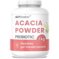 Gutbasket Acacia Powder Prebiotic (1 Kg) - Prebiotic Fiber Supplement For Digestive Health & Gut Wellness - Vegan, Gluten-Free, Non-Gmo - Nourishes Gut Microbiome, Easy On Your Gut