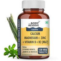 The Body Reserve Calcium Tablets For Women & Men- 120 Tablets, Calcium Magnesium & Zinc Supplements For Man With Calcium Citrate, Vitamin K2, Mk7 & Vitamin B12 To Support Joints & Bone Health (4 Months Supply Pack)