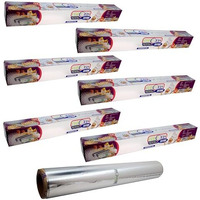 Aluminium Foil - 9M 5 Star | Heavy-Duty Food Wrapping Roll For Kitchen | Durable, Tear-Resistant & Food-Grade Foil For Cooking, Baking, And Food Storage [ Pack Of 6]