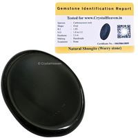 Certified Shungite Crystal Thumb Worry Pebbles Stones For Anxiety Stress Relief Massage - Aaa Grade Original Healing Gemstone Agate Rubbing Stone For Yoga Meditation Spiritual Reiki Feng Shui