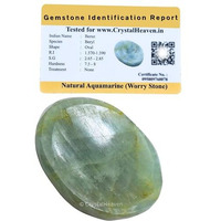 Certified Aquamarine Crystal Thumb Worry Pebbles Stones For Anxiety Stress Relief Massage - Aaa Grade Original Healing Gemstone Agate Rubbing Stone For Yoga Meditation Spiritual Reiki Feng Shui