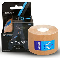 A-Tape Made In Korea Kinesiology Tape For Physiotherapy Kinesio Tape For Sports Injury Pain Relief Athletic Therapeutic Muscle Tape (5 Cm * 5.0 M) (Beige)