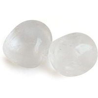 Natural Certified Clear Quartz Tumble  Pre-Charged Clear Quartz Crystal Tumble For Positive Energy, Optimism, Reiki And Crown Chakra Healing, Vastu, Focused Mind And Clear Thinking - 2 Piece