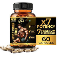 Sukkun Herbs Muscle Stamina Charge Supplement - 3200 Mg - 7-In-1 Formula Blend - Tribulus Terrestris | Ashwagandha | Beetroot | Ginseng For Boost Muscle Strength | Endurance | Testosteron Booster | Recovery | Energy (120 Vegan Capsules) Pack Of 2