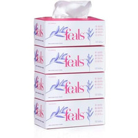 Feals 2 Ply Facial Tissue Paper Box - Pack Of 4 (200 Pulls Each Ultra-Soft & Durable)