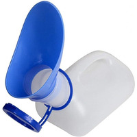 Curepack Unisex Potty Urinal For Car, Toilet Urinal For Men And Women, Pee Bottle With Lid And Funnel, Portable Urinal For Car, Elderly, Child, Diabetic, Camping, Outdoor Travel, Funnel Included