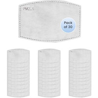 Yugan N99 Filters, Replaceable Refill N99 Pm 2.5 Activated Carbon Filter (Pack Of 30) (Mask Not Included)