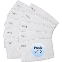 Yugan N99 Filters, Replaceable Refill N99 Pm 2.5 Activated Carbon Filter (Pack Of 10) (Mask Not Included)