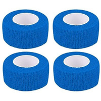 Musclefix Breathable Self Adhesive Wrap, Athletic, Non Woven Cohesive Bandage  For Sports, First Aid Medical, Wrist, Swelling (2.5 Cm, 4.5 Mtr) Pack Of 4 (Blue)