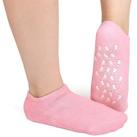 Silicone Spa Gel Moisturizing Socks For Women And Men For Dry Crack Feet Heel Repair Gel Socks Natural Oil And Vitamin E (Multicolor) (1 Pair)