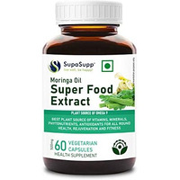 Supasupp Moringa Oil Super Food Extract | Best Plant Source Of Vitamins & Minerals For All Round Health, Rejuvenation And Fitness | Health Supplement | 60 Veg Cap, 500Mg