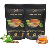 Baton Vedic Slim Tea | Herbal Detox Tea With Oolong, Ayurvedic Herbs & Spices | Reduces Bloating, Supports Digestion & Wellness | Loose Leaf | 2-Months Pack | 200G