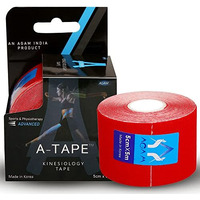 A-Tape Made In Korea Kinesiology Tape For Physiotherapy Kinesio Tape For Sports Injury Pain Relief Athletic Therapeutic Muscle Tape (5 Cm * 5.0 M) (Red)