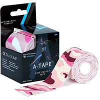 A-Tape Made In Korea Kinesiology Tape For Physiotherapy Kinesio Tape For Sports Injury Pain Relief Athletic Therapeutic Muscle Tape (5 Cm * 5.0 M) (Pink Camo)