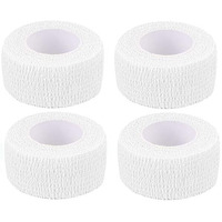 Musclefix Breathable Self Adhesive Wrap, Athletic, Non Woven Cohesive Bandage  For Sports, First Aid Medical, Wrist, Swelling (2.5 Cm, 4.5 Mtr) Pack Of 4 (White)