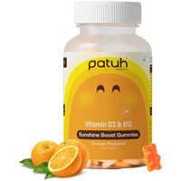 Patuh Healthcare Vitamin D3 & B12 Gummies  Energy, Immunity & Vitality Support  Orange Flavor  Chewable Daily Vitamins For Men & Women  Vegan Supplement  1 Pack