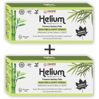 Chesta Formulation New Helium Biodegradable Bamboo Premium Sanitary Pads - (Pack Of 2 * 20 = 40 Pads - Xl-290Mm+Xxl-330Mm) Pure Cotton 100% Rash-Free-Periods Full-Day & Full-Night High Absorbent