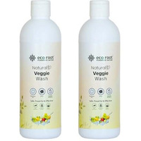 Ecoroot Natural Vegetable & Fruit Wash Liquid, Removes Germs, Reduce Grime & Pesticide, Baby & Pet-Friendly, Plant-Based, Non-Toxic Herbal Veggie Cleaning Disinfectant (500 Ml Pack Of 2)