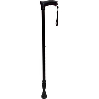 Physiqo Black Edition Premium Walking Stick With Adjustable Height, Sturdy Steel Body | Anti-Slip Base For Men/Women, Patients, Old People Or Physically Challenged (Black) Design 1
