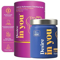 Inyou Desire Premium Low Drive & Mood Enhancer Supplement For Women | Boost Physical & Emotional Wellness | Unique Blend Of Chasteberry, Ginkgo Biloba, Fenugreek, Citrus Bioflavonoids & Ginger | Fssai Complaint, Gmp, & Haccp Certified (60 Capsules)