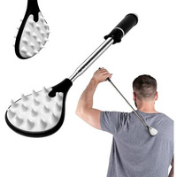 Hannea Extendable Back Scratcher,Portable Telescoping Metal Back Scratchers With Frosted Texture Handle,Upgraded Metal Stainless Steel Telescoping Scratcher Tool