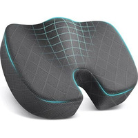 Lifeberg Orthopedic Memory Foam Plus Seat Cushion For Sciatica,Tailbone Pain Relief Sitting Home Car, Office Chair & Wheelchair, Driving (Upto 80Kg Wt, Grey)