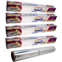 Aluminium Foil - 9M 5 Star | Heavy-Duty Food Wrapping Roll For Kitchen | Durable, Tear-Resistant & Food-Grade Foil For Cooking, Baking, And Food Storage [ Pack Of 4]
