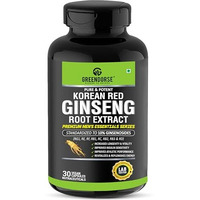 Greendorse Korean Red Panax Ginseng Root Extract | 10% Root Ginsenosides By Hplc | Extra Strength Ginsenosides For Energy, Focus, Performance, Vitality & Immune Support- 30 Veg Capsules
