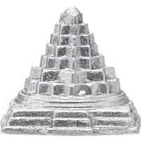 Crystal Heaven Parad Shree Yantra For Home Puja Pooja - 1.2" Mercury Shree Yantra Original Certified (50 Gram)