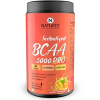 Naturyz Instantized Bcaa 5000 Pro |5G Vegan Bcaas | Glutamine | Citrulline | Electrolytes | 0 Added Sugar | Powerful Intra Workout Amino For Lean Muscle Growth, Strength, Quick Re-Hydration & Instant Energy - 300G(Mango Orange Mix)